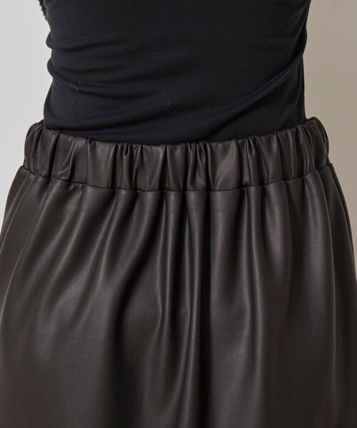 NERGY（ナージー）の「【イージーケア】Synthetic Leather イージーラップスカート（スカート・レディース・ブラック・F）」の16枚目の写真