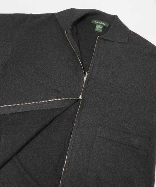 URBAN RESEARCH DOORS（アーバンリサーチドアーズ）の「FORK&SPOON　PROVORONEジップカーディガン（カーディガン/ボレロ・メンズ・CHARCOAL/BROWN・4/5）」の13枚目の写真