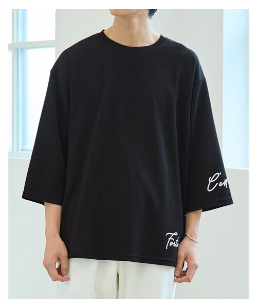 nissen（ニッセン）の「オーバーサイズロゴプリント7分袖Tシャツ【大きいサイズ有】（Tシャツ/カットソー・メンズ・オフホワイト/モカ/ダークオレンジ/ダークブルー/黒・M/L/LL/3L/4L/5L/6L/8L/10L）」の17枚目の写真