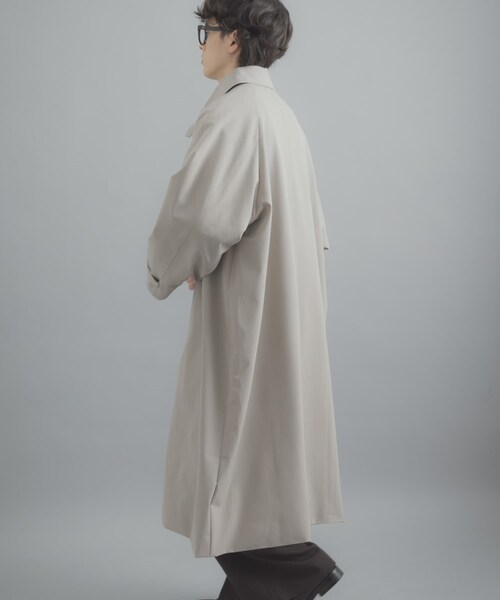 SENSE OF PLACE by URBAN RESEARCH(センスオブプレイスバイアーバンリサーチ)の「バルマカーンルーズコート(ステンカラーコート・メンズ・BEIGE/NAVY/BEG CHECK・M/L)」の11枚目の写真