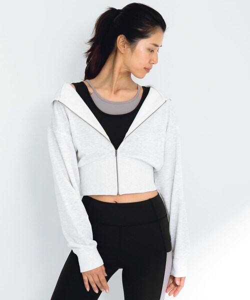 URBAN RESEARCH Sonny Label（アーバンリサーチサニーレーベル）の「SLAB　Short Zip Parka（パーカー・レディース・オフ/オートミール/杢グレー・FREE）」の15枚目の写真