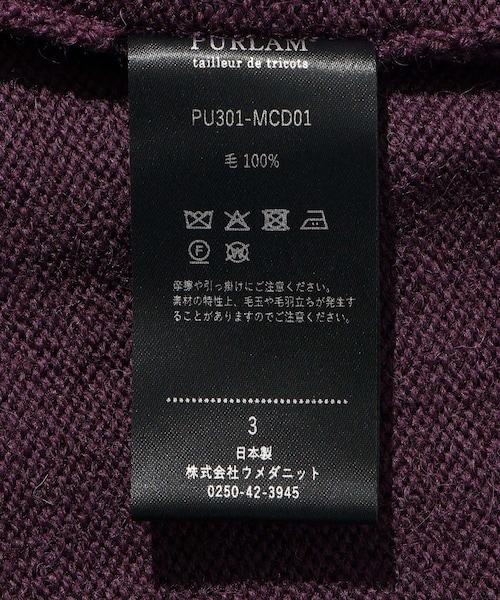 ADAM ET ROPE'(アダムエロペ)の「【PURLAM/プラム】Low-gauge Plain St Vneck CD(カーディガン/ボレロ・メンズ・オフホワイト/ダークブラウン/パープル・2/3)」の15枚目の写真
