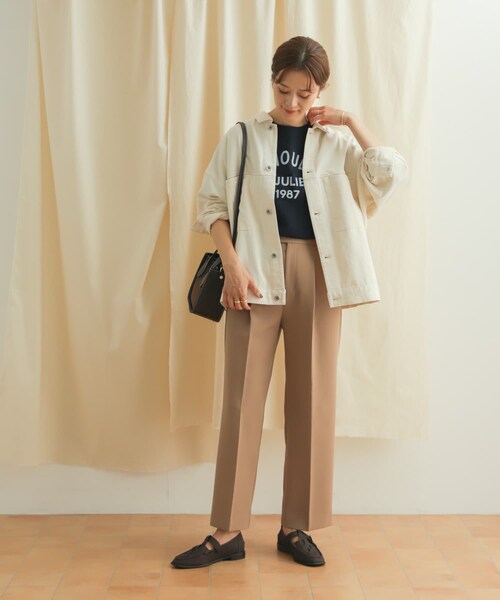 URBAN RESEARCH DOORS(アーバンリサーチドアーズ)の「コットンツイルドルマンジャケット(ミリタリージャケット・レディース・KHAKI/NATURAL・M)」の15枚目の写真