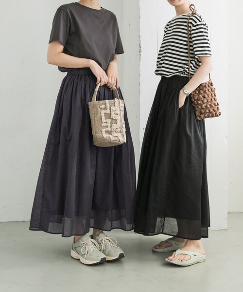 URBAN RESEARCH DOORS(アーバンリサーチドアーズ)の「『UR TECH』ボイルカットドッキングワンピース(ワンピース・レディース・BORDER/PINK/CHARCOAL・M)」の19枚目の写真