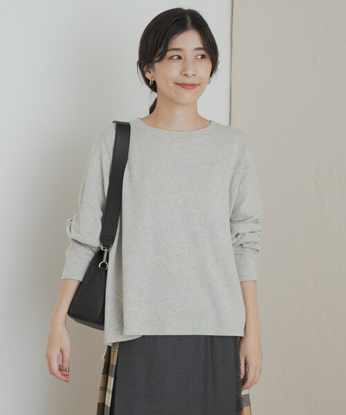 URBAN RESEARCH DOORS(アーバンリサーチドアーズ)の「ネルベア天竺ワイドプルオーバー(Tシャツ/カットソー・レディース・GRAY/PINK/BROWN・M)」の7枚目の写真