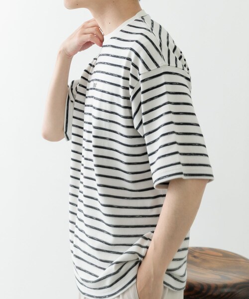 ITEMS URBANRESEARCH（アイテムズ アーバンリサーチ）の「ビンテージライク ボーダーTシャツ（Tシャツ/カットソー・メンズ・BEG/WHT/KHK・M/L）」の21枚目の写真