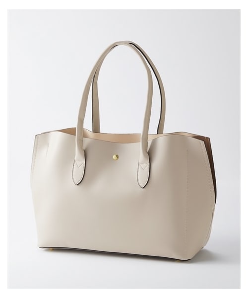 nissen（ニッセン）の「Legato Largo（レガートラルゴ）１０ポケットPC収納付かるいトートバッグ（A４対応）(オフィス女子モニターコラボ)（トートバッグ・メンズ・ブラック/ライトグレー×グレーベージュ/グレーベージュ・Y）」の10枚目の写真