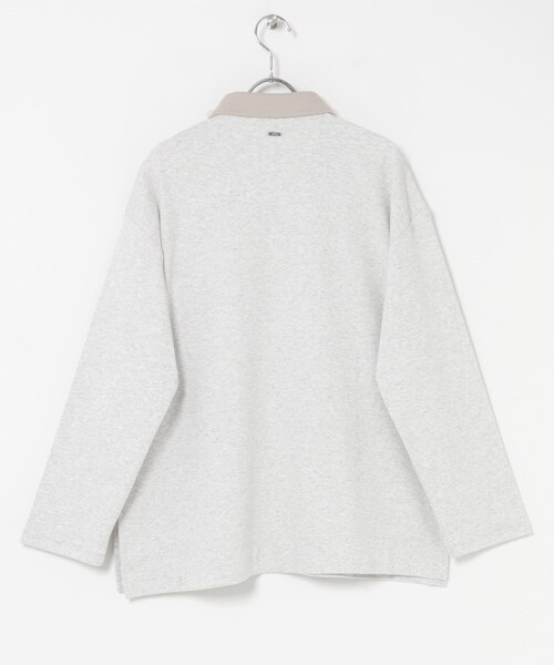 SENSE OF PLACE by URBAN RESEARCH(センスオブプレイスバイアーバンリサーチ)の「ポロシャツルーズカットトップ(ポロシャツ・レディース・BLACK/OATMEAL・one)」の21枚目の写真