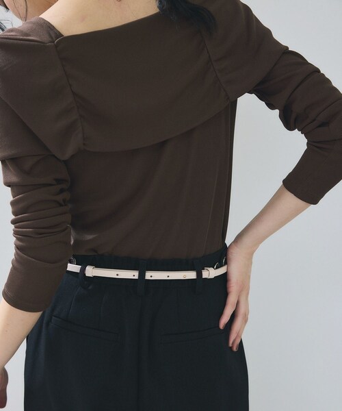 VIS（ビス）の「10mm幅ナローベルト（ベルト・レディース・ブラック/キナリ/ダークブラウン・F）」の8枚目の写真