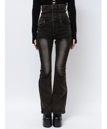 EMODA | マキシハイウエストフレアパギンス(デニムパンツ)