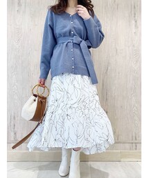 MERCURYDUO | 2WAYフラワーイレヘムニットセット(ワンピース)