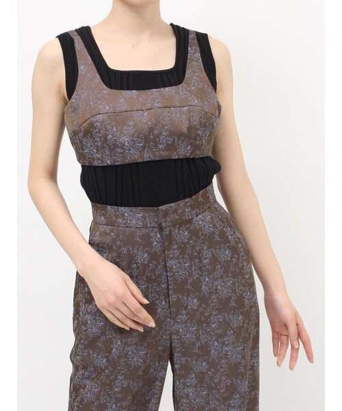 MURUA（ムルーア）の「ジャカードバックベルトビスチェ（その他トップス・レディース・マスタード/ブラウン・F）」の2枚目の写真