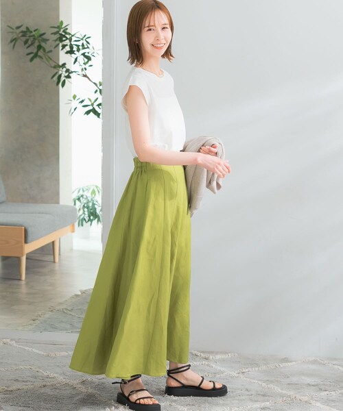 URBAN RESEARCH ROSSO（アーバンリサーチロッソ）の「フレンチTシャツ（Tシャツ/カットソー・レディース・BROWN/OFFWHITE/CHARCOAL/BLACK/TURQUOISE/PINK・FREE）」の13枚目の写真
