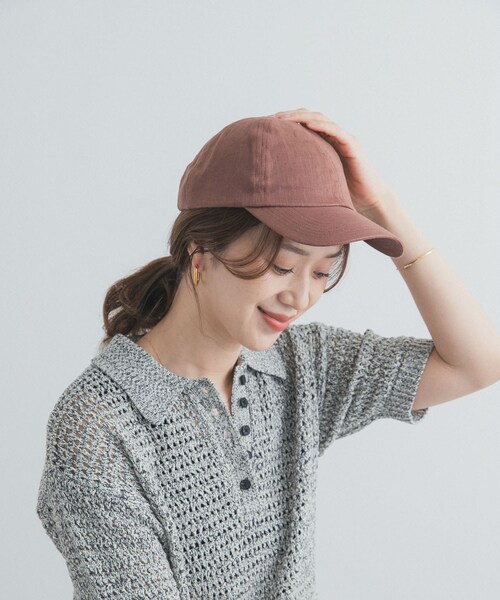 URBAN RESEARCH DOORS（アーバンリサーチドアーズ）の「リネンキャップ（キャップ・レディース・NATURAL/BROWN/NAVY・One）」の6枚目の写真