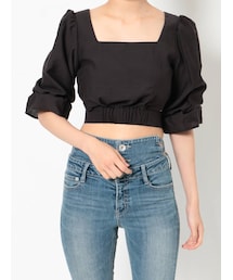 GYDA | BACKリボン スクエアネックブラウス(シャツ/ブラウス)