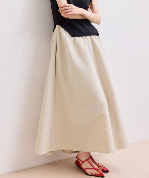ADAM ET ROPE'(アダムエロペ)の「【WEB限定】・【サステナブル】カーブヘムコンビワンピース(ワンピース・レディース・ブラック系/チャコール/キナリ系・36/38)」の16枚目の写真