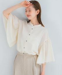 URBAN RESEARCH ROSSO WOMEN | 『一部WEB限定カラー』UVカットウォッシャブルリネン混ブラウス(シャツ/ブラウス)