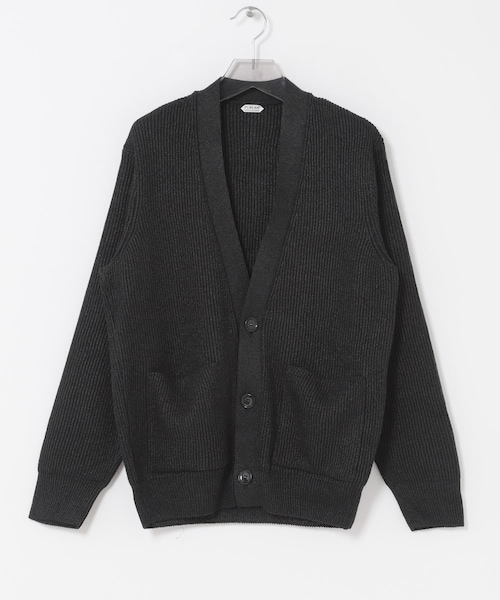 URBAN RESEARCH（アーバンリサーチ）の「PURLAM　WASHI M-G AZE CARDIGAN（ニット/セーター・メンズ・WHITE/BLACK/GREEN/B.PURPLE・2/3）」の2枚目の写真