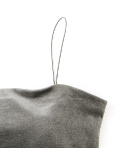 ADAM ET ROPE'（アダムエロペ）の「【EMOELLE】カップ付きベロアキャミソール（キャミソール・レディース・グレー/ダークブラウン系・F）」の16枚目の写真