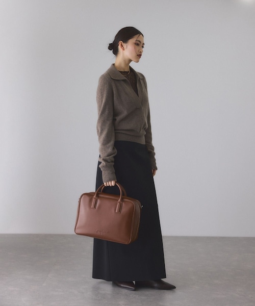 ADAM ET ROPE'(アダムエロペ)の「【サステナブル】ロゴボストンビッグバッグ(ボストンバッグ・レディース・ブラック/ブラウン/シルバー・F)」の11枚目の写真
