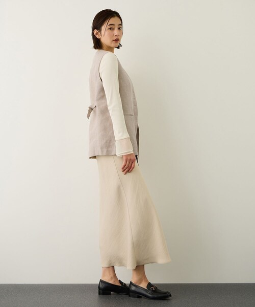 ROPE'（ロペ）の「リネン3ボタンジレ/セットアップ対応（ベスト・レディース・ダークブラウン系/ベージュ・F）」の20枚目の写真