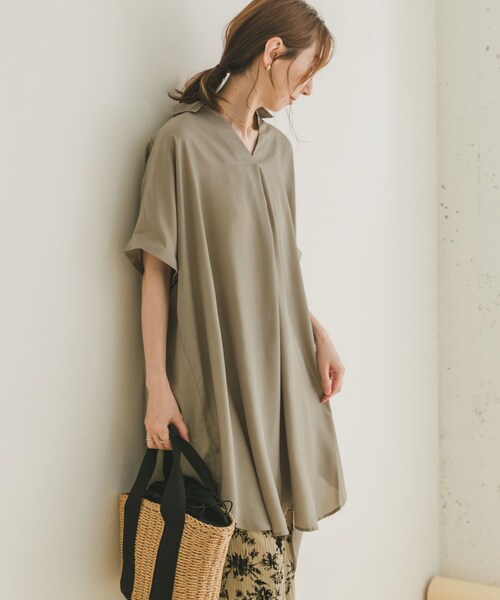 ITEMS URBANRESEARCH（アイテムズ アーバンリサーチ）の「スキッパーフレンチチュニック（チュニック・レディース・NVY/KHK/WHT/MNT・FREE）」の15枚目の写真