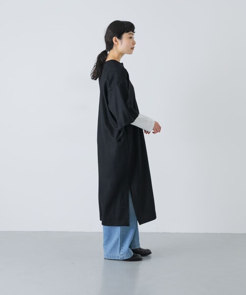 かぐれ（カグレ）の「ウールオーバーワンピース（ワンピース・レディース・BEIGE/BLACK・Free）」の7枚目の写真