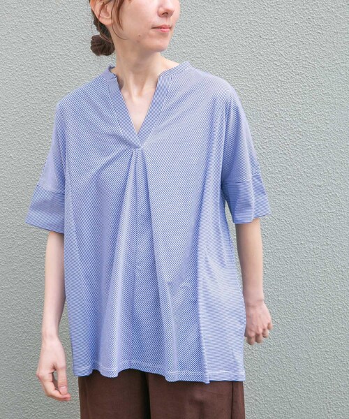 ITEMS URBANRESEARCH（アイテムズ アーバンリサーチ）の「フハクライクスキッパープルオーバー（Tシャツ/カットソー・レディース・BLU/BLK/WHT・FREE）」の3枚目の写真