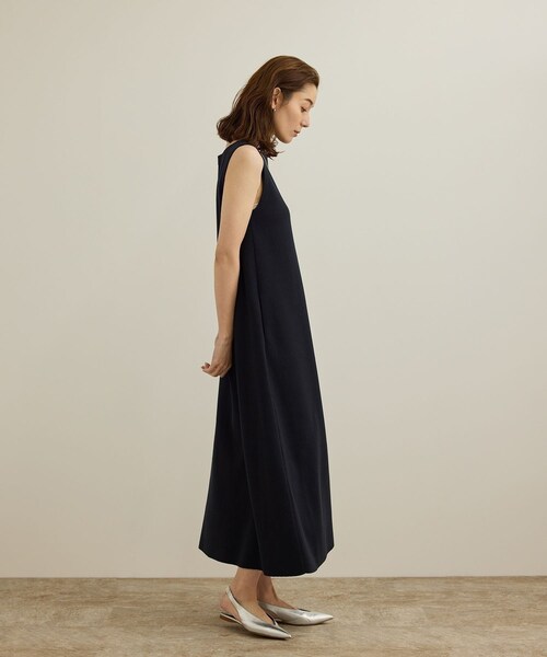 ROPE'(ロペ)の「シルクコットン総針Aラインワンピース/イージーケア(ワンピース・レディース・ネイビー/レッド・F)」の6枚目の写真