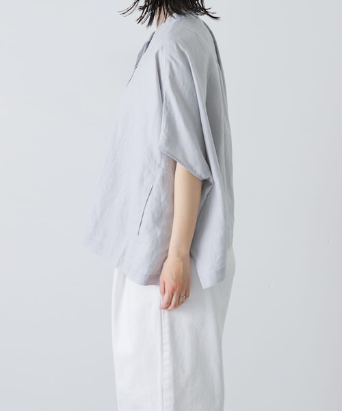 かぐれ（カグレ）の「リネンスクエアケープシャツ（シャツ/ブラウス・レディース・BLACK/L.GRAY/PINK・Free）」の21枚目の写真