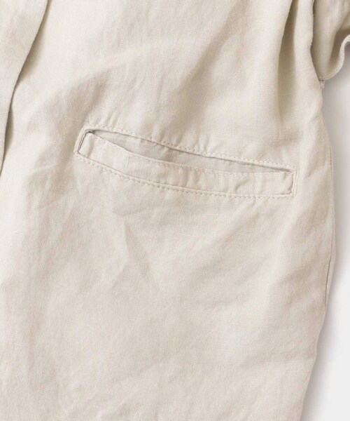 URBAN RESEARCH（アーバンリサーチ）の「LI/RYノーカラーサファリジャケット∴（ミリタリージャケット・レディース・BEIGE/NAVY・FREE）」の13枚目の写真