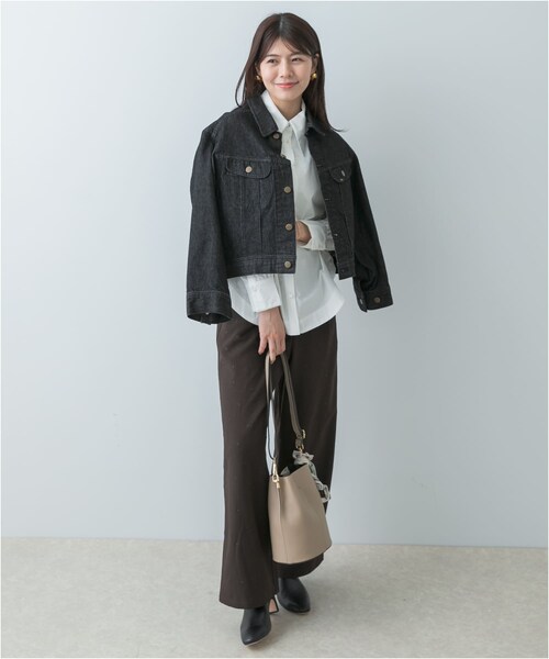 URBAN RESEARCH ROSSO（アーバンリサーチロッソ）の「F by ROSSO　トリミングレースビッグカラーシャツ（シャツ/ブラウス・レディース・OFF WHITE/NAVY/OW STRIPE・FREE）」の11枚目の写真