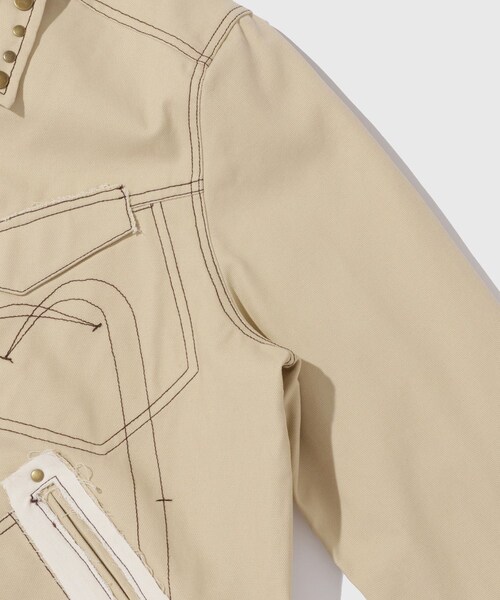 ADAM ET ROPE'（アダムエロペ）の「【PLATEAU STUDIO/プラトー スタジオ】Draft worker jacket（その他アウター・メンズ・ブラック/キナリ・1/2）」の7枚目の写真