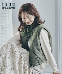 nissen | 小さいサイズ　中わたベスト　低身長さん・小柄女性(ジャケット/アウター)