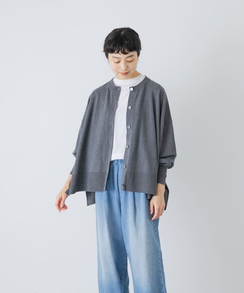 かぐれ(カグレ)の「ハイツイストコットンワイドカーディガン(カーディガン/ボレロ・レディース・BLACK/GRAY/NAVY・Free)」の19枚目の写真