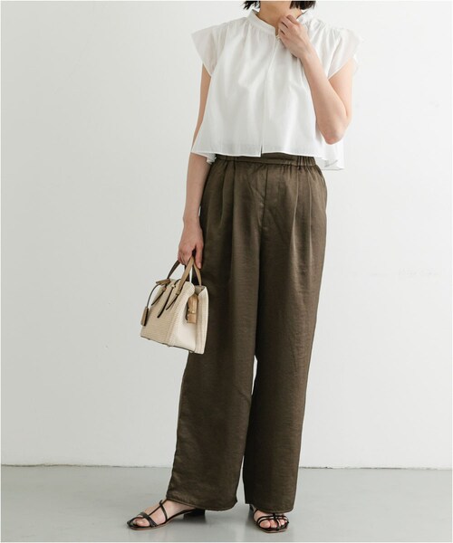 URBAN RESEARCH ROSSO（アーバンリサーチロッソ）の「F by ROSSO　サテンイージーパンツ（その他パンツ・レディース・SAND/K/BROWN・36/38）」の11枚目の写真