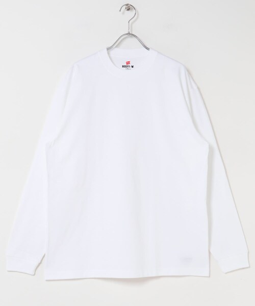 URBAN RESEARCH DOORS（アーバンリサーチドアーズ）の「『別注』HANES×DOORS　BEEFY-T DOORS FIT LONG-SLEEVE（Tシャツ/カットソー・メンズ・ホワイト/グレー/ダークグレー/ブラック/ネイビー・M/L/XL/XXL）」の16枚目の写真