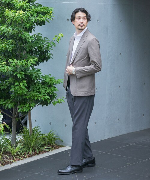 URBAN RESEARCH DOORS（アーバンリサーチドアーズ）の「LIFE STYLE TAILOR　ライトメッシュイージージャケット（テーラードジャケット・メンズ・BEIGE/NAVY・S/M/L/XL）」の20枚目の写真