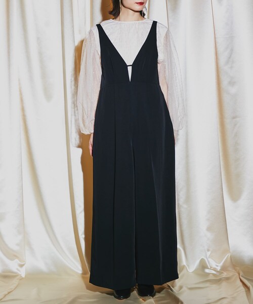 URBAN RESEARCH ROSSO（アーバンリサーチロッソ）の「ワイドパンツデザインオールインワン（サロペット/オーバーオール・レディース・BLACK/BEIGE・36/38）」の16枚目の写真