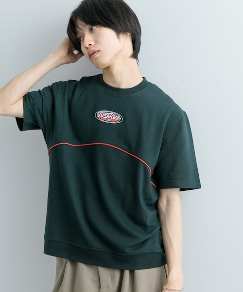 SENSE OF PLACE by URBAN RESEARCH(センスオブプレイスバイアーバンリサーチ)の「ブロックドデザインTシャツ(5分袖)(Tシャツ/カットソー・メンズ・BLK×WHT/GRN×ORG/BLU×YEL・M/L)」の19枚目の写真