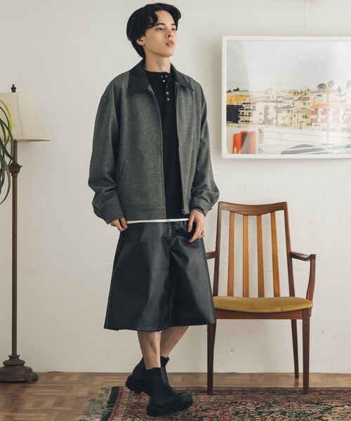 SENSE OF PLACE by URBAN RESEARCH（センスオブプレイスバイアーバンリサーチ）の「FLカラージップブルゾン（ブルゾン・メンズ・BLK×BLK/GRY×BLK/D.BRN×BRN・M/L）」の19枚目の写真