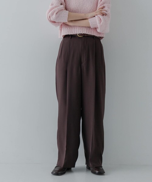 URBAN RESEARCH（アーバンリサーチ）の「ダブルクロスキュプラパンツ（その他パンツ・レディース・BROWN/BLACK/NAVY・36/38/40/42）」の20枚目の写真