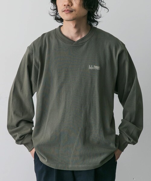URBAN RESEARCH DOORS(アーバンリサーチドアーズ)の「L.L.Bean Union Long-Sleeve T-shirts(Tシャツ/カットソー・メンズ・F.Green/White/Birch/Navy/T.Charcoal・M/L/XL)」の6枚目の写真