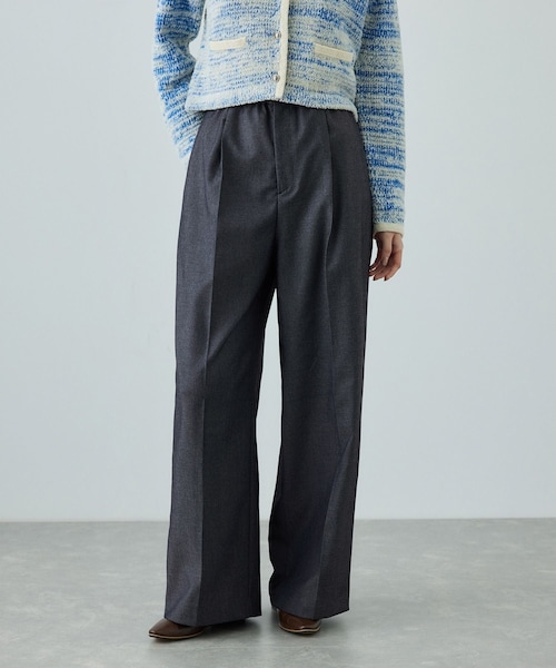 ROPE'（ロペ）の「トリアセツイル ワンタックイージーワイドパンツ(デニムライク)/イージーケア・セットアップ対応（スラックス・レディース・ブラック/ネイビー系・36/38/40）」の4枚目の写真