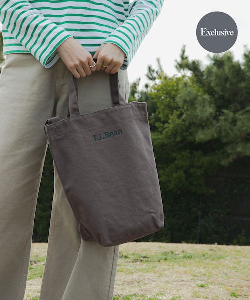 URBAN RESEARCH DOORS（アーバンリサーチドアーズ）の「『別注』L.L.Bean×DOORS　Shoulder Strap Tote M（ショルダーバッグ・レディース・Natural/Black/CarbonGray・one）」の2枚目の写真