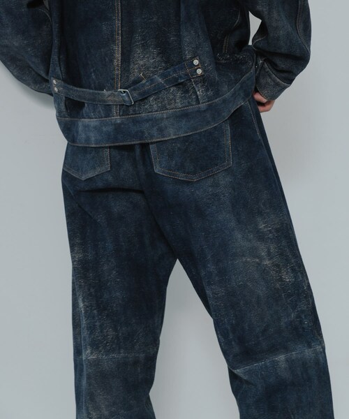 URBAN RESEARCH（アーバンリサーチ）の「『別注』SEVEN BY SEVEN×URBAN RESEARCH　LEATHER WIDE PANTS（その他パンツ・メンズ・BLACK/NAVY・M/L）」の21枚目の写真