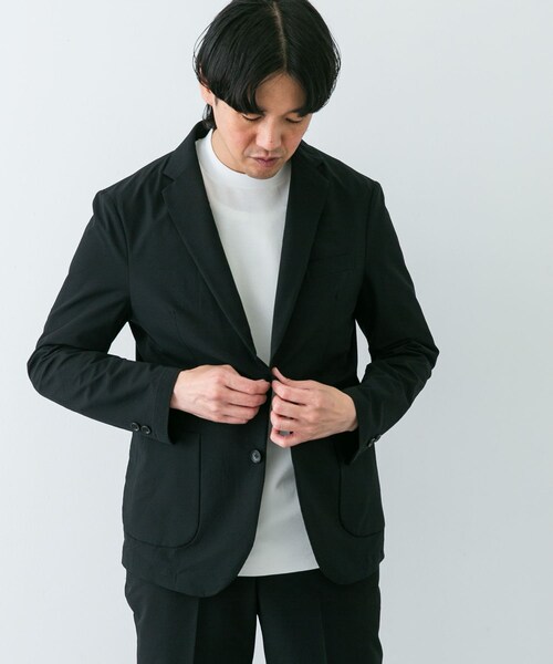URBAN RESEARCH DOORS（アーバンリサーチドアーズ）の「『イージーケア』LIFE STYLE TAILOR　シアサッカーコンフォータブルジャケット（その他アウター・メンズ・BLACK/NAVY・S/M/L/XL）」の8枚目の写真