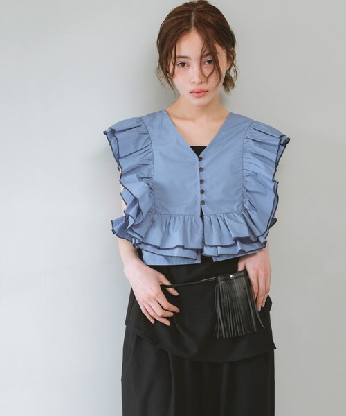 KBF（ケイビーエフ）の「フリンジマルチアクセサリー（ポーチ・レディース・BLACK/IVORY・One）」の20枚目の写真