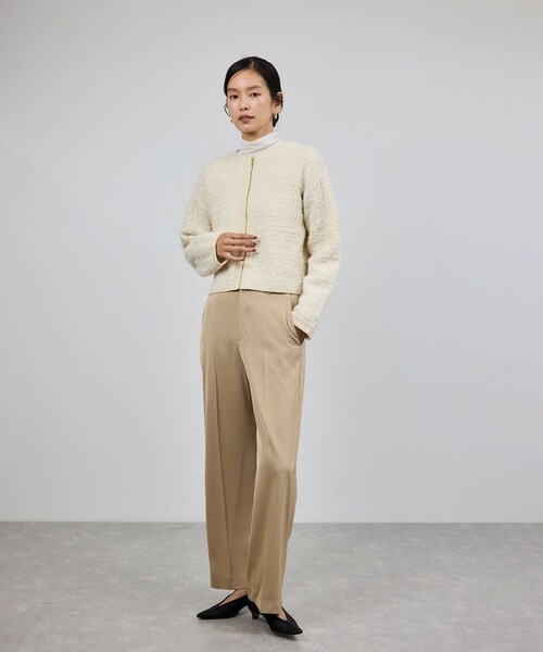 ROPE'（ロペ）の「ツイードZIPノーカラーカーディガン/イージーケア（カーディガン/ボレロ・レディース・ブラウン/キナリ/ブラウン系・F）」の19枚目の写真