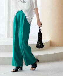 miclat | 大きいサイズ　麻調合繊カラーパンツ　miclat(その他パンツ)